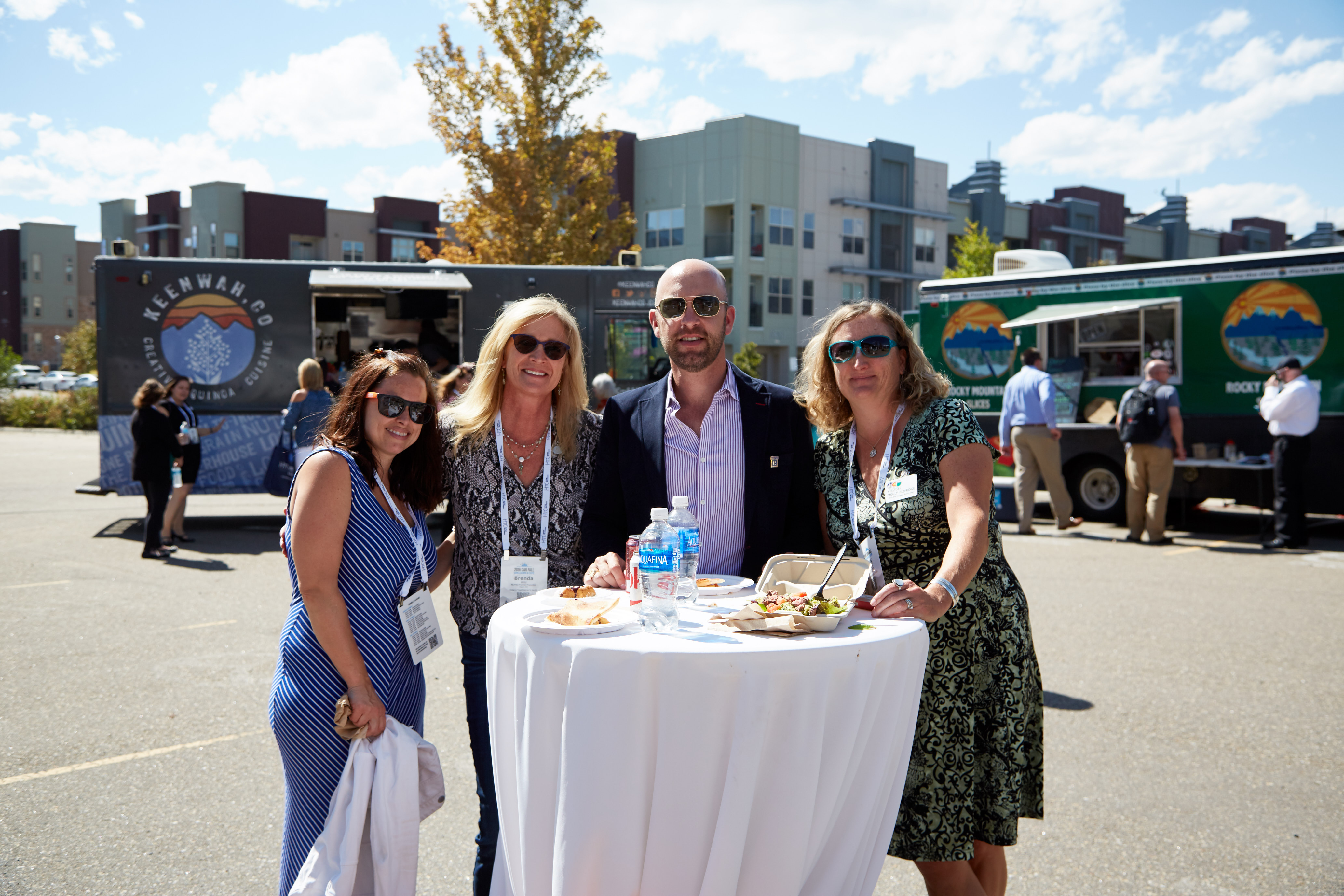 CAR Fall Conference attendees enjoying a food truck village.