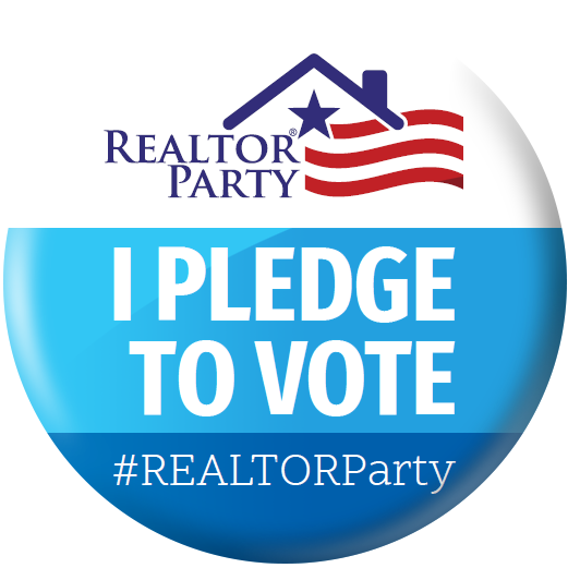 I Pledge to Vote REALTOR Party button