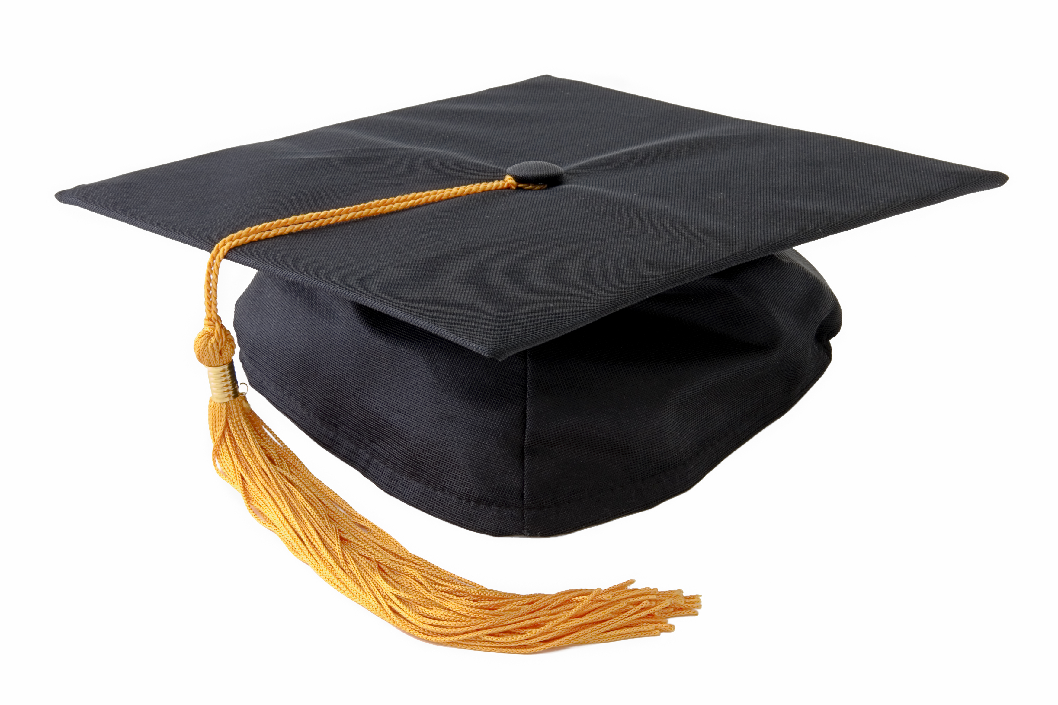 A graduation cap. Isolated on white background