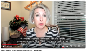 Woman discussing mental health crisis in real estate.
