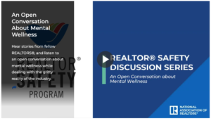 Mental wellness discussion for realtors' safety.