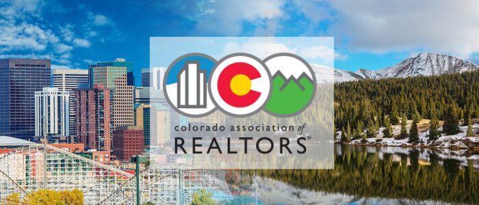 Colorado Association of Realtors logo over landscapes.